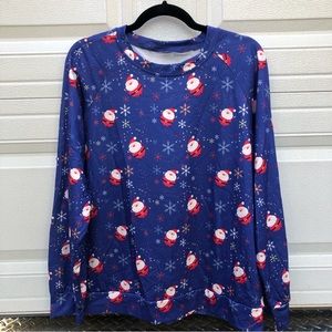 Christmas Santa Clause Print Long Sleeve T-Shirt